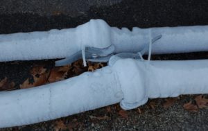 frozen pipes leaking