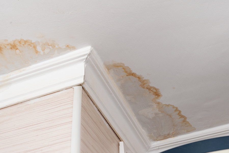 Ceiling water damage stain