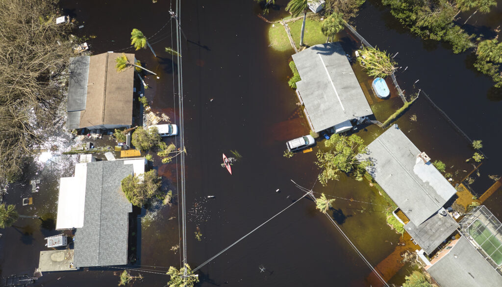 Flooding from a severe storm