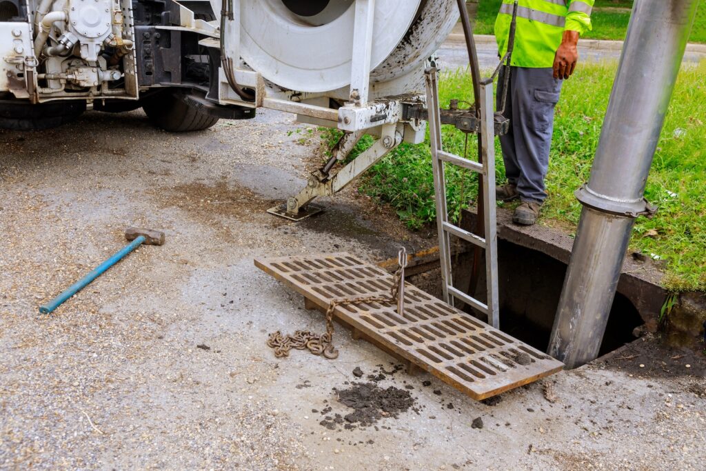 a sewage drain